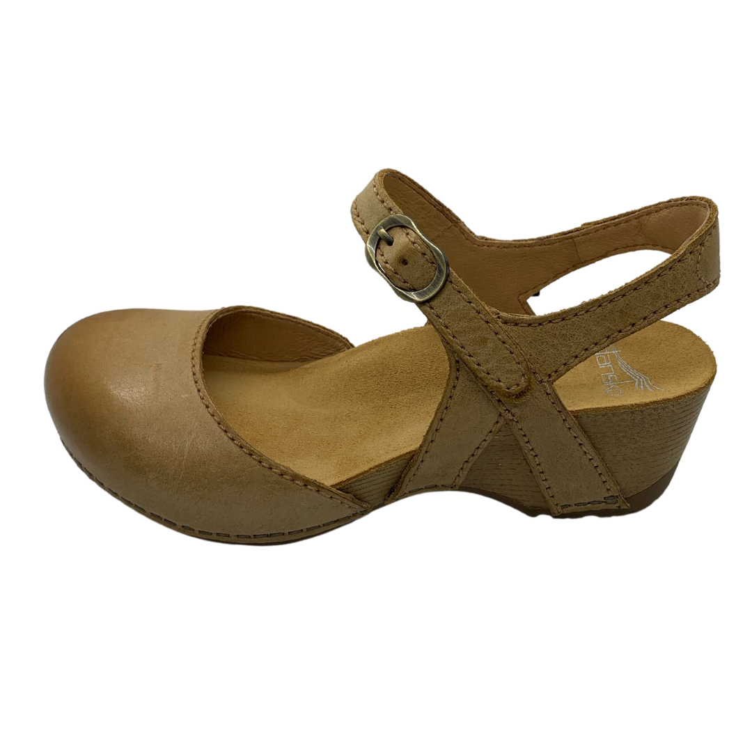 Dansko Women's Tiffani Milled Burnished Tan Solteria Footwear