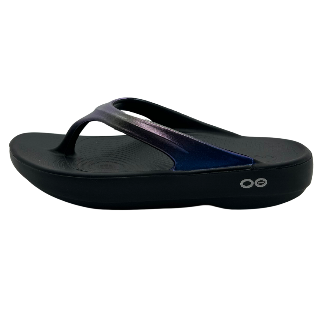 Oofos Oolala Luxe Womens Midnight Spectre Solteria Footwear & Accessories